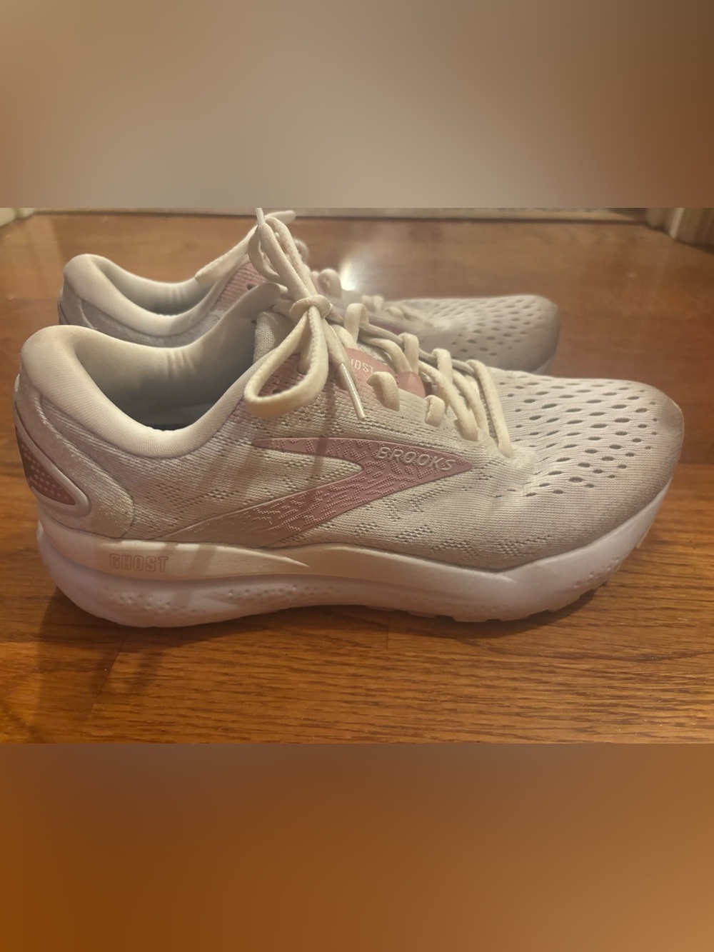 Brooks Women's  Ghost Running Shoes Pale Pink & Cream